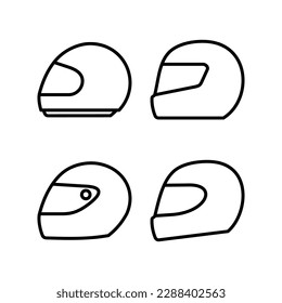 Helmet icon vector illustration. Motorcycle helmet sign and symbol. Construction helmet icon. Safety helmet