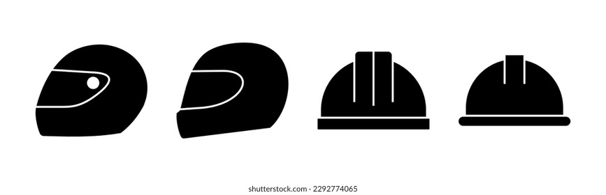 Helmet icon vector illustration. Motorcycle helmet sign and symbol. Construction helmet icon. Safety helmet