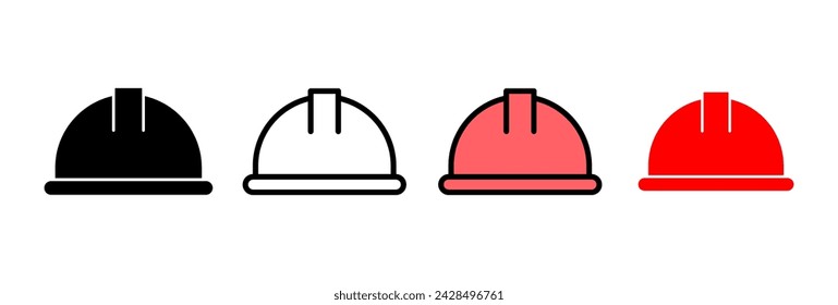 Helmet icon vector illustration. Motorcycle helmet sign and symbol. Construction helmet icon. Safety helmet