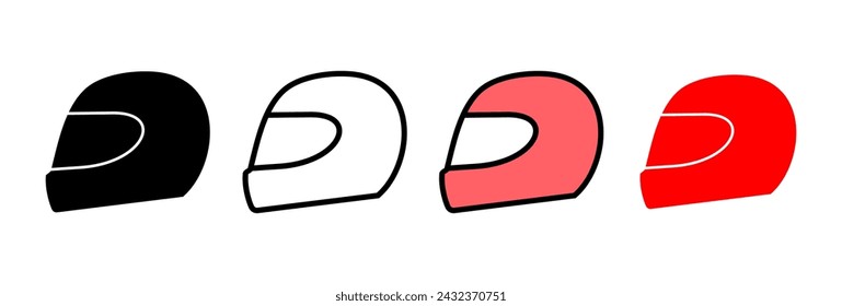 Helmet icon vector illustration. Motorcycle helmet sign and symbol. Construction helmet icon. Safety helmet
