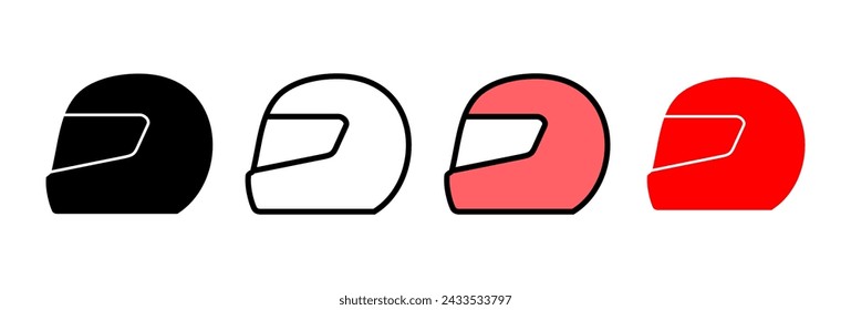 Helm-Symbol Vektor-Illustration. Motorradhelm Zeichen und Symbol. Symbol für Bauhelm. Schutzhelm