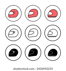 Helmet icon vector illustration. Motorcycle helmet sign and symbol. Construction helmet icon. Safety helmet