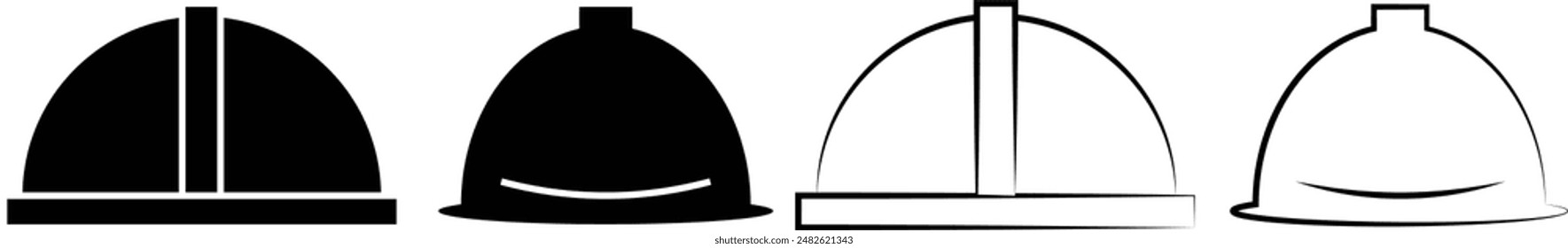 Helmet icon vector illustration. Motorcycle helmet sign and symbol. Construction helmet icon. Safety helmet