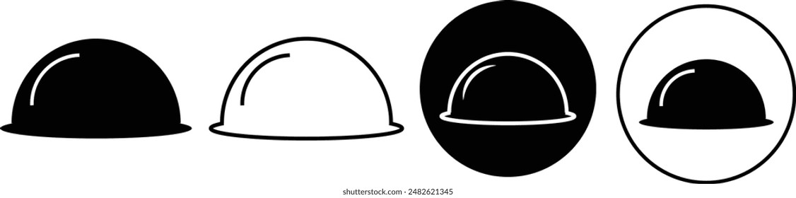 Helmet icon vector illustration. Motorcycle helmet sign and symbol. Construction helmet icon. Safety helmet