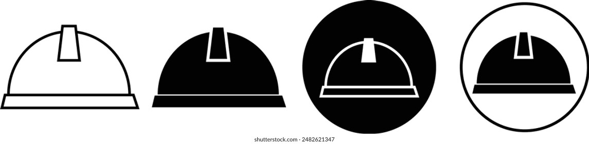 Helmet icon vector illustration. Motorcycle helmet sign and symbol. Construction helmet icon. Safety helmet