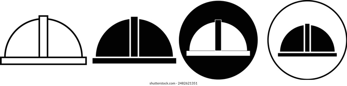 Helmet icon vector illustration. Motorcycle helmet sign and symbol. Construction helmet icon. Safety helmet