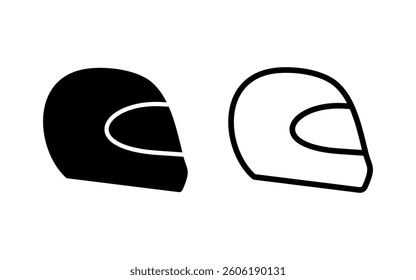 Helmet icon vector illustration. Motorcycle helmet sign and symbol. Construction helmet icon. Safety helmet