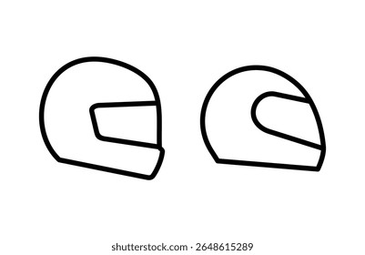 Helmet icon vector illustration. Motorcycle helmet sign and symbol. Construction helmet icon. Safety helmet