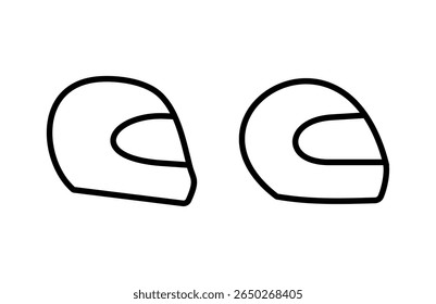 Helmet icon vector illustration. Motorcycle helmet sign and symbol. Construction helmet icon. Safety helmet