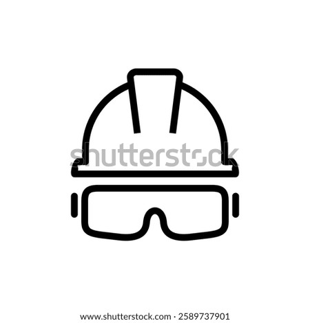 Helmet icon vector illustration. Motorcycle helmet sign and symbol. Construction helmet icon. Safety helmet
