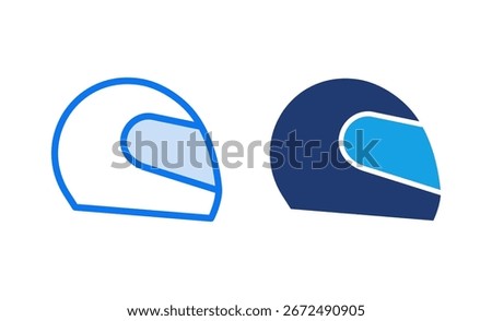 Helmet icon vector illustration. Motorcycle helmet sign and symbol. Construction helmet icon. Safety helmet