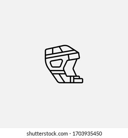 helmet icon vector illustrator sign