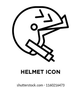 Helmet icon vector isolated on white background, Helmet transparent sign , linear symbol and stroke design elements in outline style