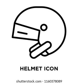 Helmet icon vector isolated on white background, Helmet transparent sign , linear symbol and stroke design elements in outline style