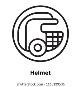 Helmet icon vector isolated on white background, Helmet transparent sign , linear sport symbols