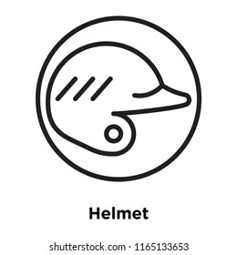 Helmet icon vector isolated on white background, Helmet transparent sign , linear sport symbols