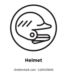 Helmet icon vector isolated on white background, Helmet transparent sign , linear sport symbols