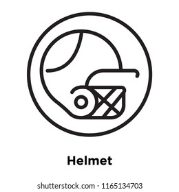 Helmet icon vector isolated on white background, Helmet transparent sign , linear sport symbols