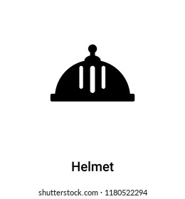 Helmet icon vector isolated on white background, logo concept of Helmet sign on transparent background, filled black symbol