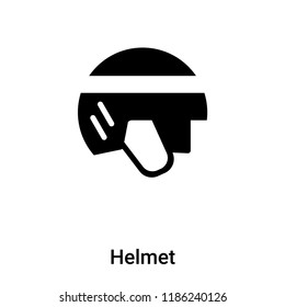 Helmet icon vector isolated on white background, logo concept of Helmet sign on transparent background, filled black symbol
