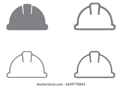 Helmet icon vector isolated on white background.