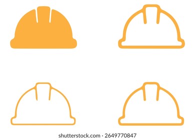 Helmet icon vector isolated on white background.