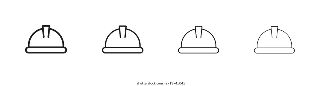 Icono de casco. Vector de pictogramas aislados.