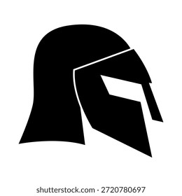 Helmet icon vector. Knight's helmet Illustration sign. Medieval helmet symbol. Armor logo.