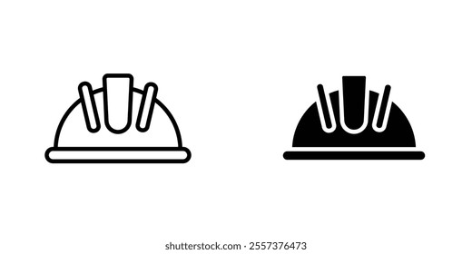 Helmet Icon vector. liner and flat style icons set.