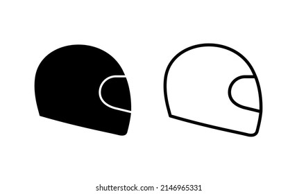 Helmet icon vector. Motorcycle helmet sign and symbol. Construction helmet icon. Safety helmet