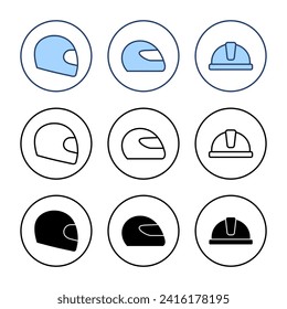 Helmet icon vector. Motorcycle helmet sign and symbol. Construction helmet icon. Safety helmet