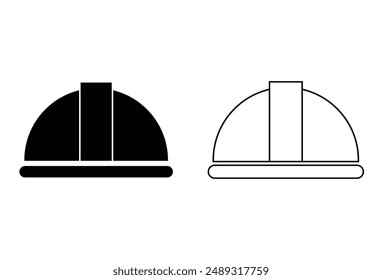 Helmet icon vector. Motorcycle helmet sign and symbol. Construction helmet icon. Motorcycle helmet sign and symbol. Vector illustration. Eps file 75.