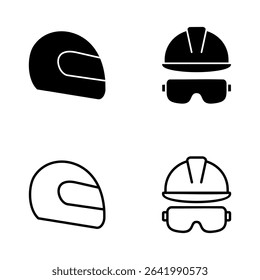 Helmet icon vector. Motorcycle helmet sign and symbol. Construction helmet icon. Safety helmet