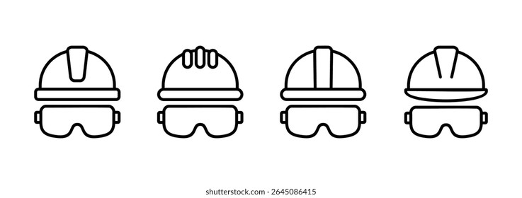 Helmet icon vector. Motorcycle helmet sign and symbol. Construction helmet icon. Safety helmet