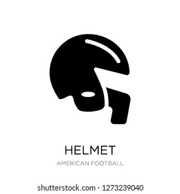 helmet icon vector on white background, helmet trendy filled icons from American football collection, helmet simple element illustration