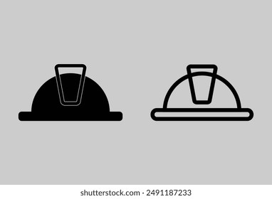 helmet icon vector. Safety helmet, construction helmet icon in trendy flat style design. Vector graphic illustration. Suitable for website design, logo, app, and ui. Vector illustration. Eps file 12.
