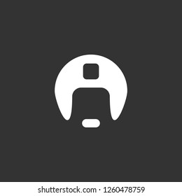 helmet icon vector. helmet sign on black background. helmet icon for web and app