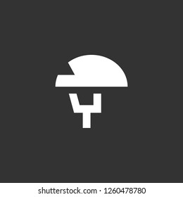 helmet icon vector. helmet sign on black background. helmet icon for web and app
