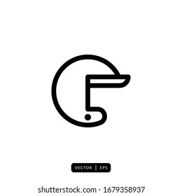Helmet Icon Vector - Sign or Symbol