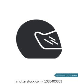 Helmet Icon Vector Template Flat Design