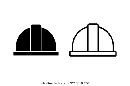 Helmet icon vector for web and mobile app. Motorcycle helmet sign and symbol. Construction helmet icon. Safety helmet