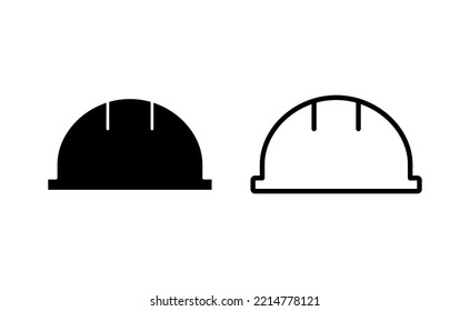 Helmet icon vector for web and mobile app. Motorcycle helmet sign and symbol. Construction helmet icon. Safety helmet