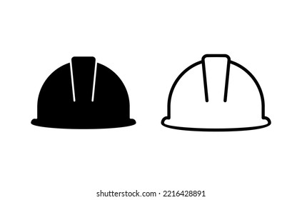 Helmet icon vector for web and mobile app. Motorcycle helmet sign and symbol. Construction helmet icon. Safety helmet