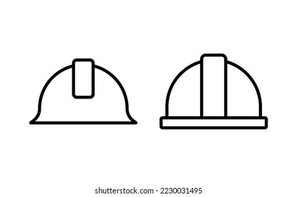 Helmet icon vector for web and mobile app. Motorcycle helmet sign and symbol. Construction helmet icon. Safety helmet