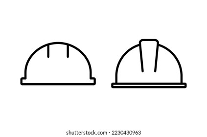 Helmet icon vector for web and mobile app. Motorcycle helmet sign and symbol. Construction helmet icon. Safety helmet