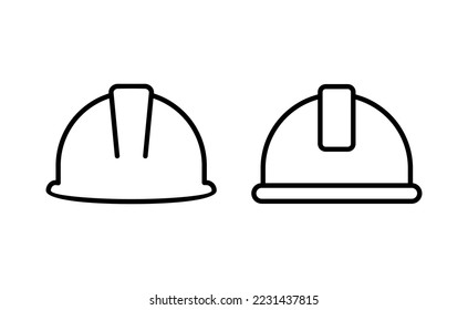 Helmet icon vector for web and mobile app. Motorcycle helmet sign and symbol. Construction helmet icon. Safety helmet