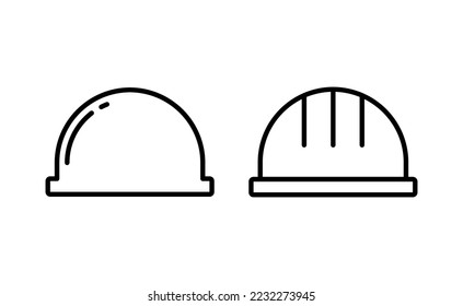 Helmet icon vector for web and mobile app. Motorcycle helmet sign and symbol. Construction helmet icon. Safety helmet
