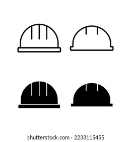 Helmet icon vector for web and mobile app. Motorcycle helmet sign and symbol. Construction helmet icon. Safety helmet