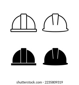 Helmet icon vector for web and mobile app. Motorcycle helmet sign and symbol. Construction helmet icon. Safety helmet