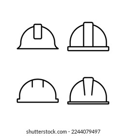 Helmet icon vector for web and mobile app. Motorcycle helmet sign and symbol. Construction helmet icon. Safety helmet